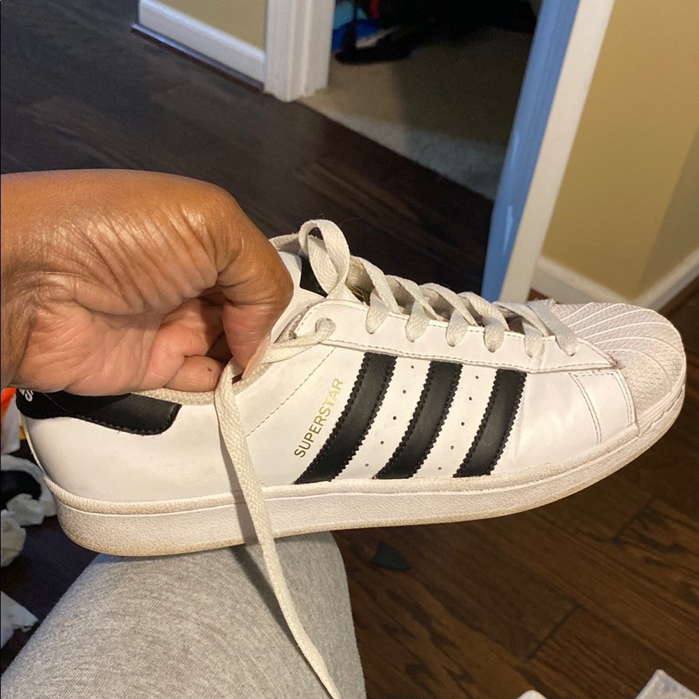 Adidas Superstar White and Black Sneakers